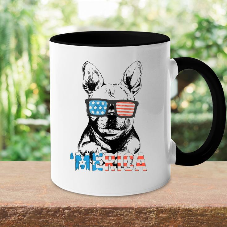 Funny Frenchie Merica Gift Boys Girls Dog Lover 4Th July Accent Mug