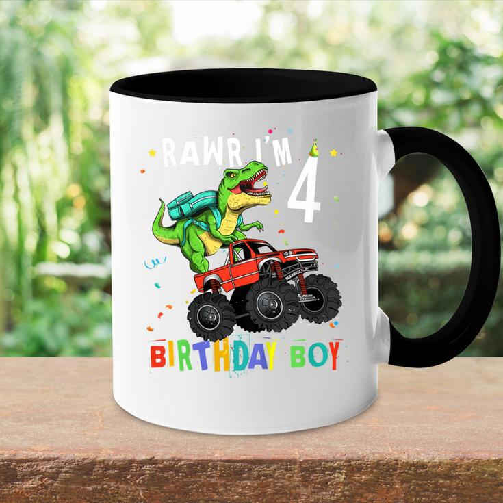 Kids Rawr Im4 4Th BirthdayRex Dinosaur Party For Boys Accent Mug