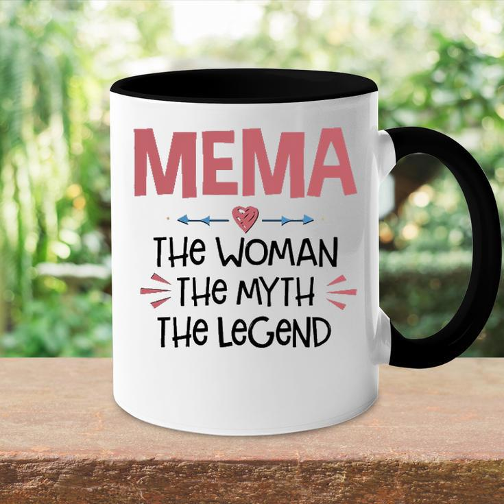 Mema Grandma Gift Mema The Woman The Myth The Legend Accent Mug