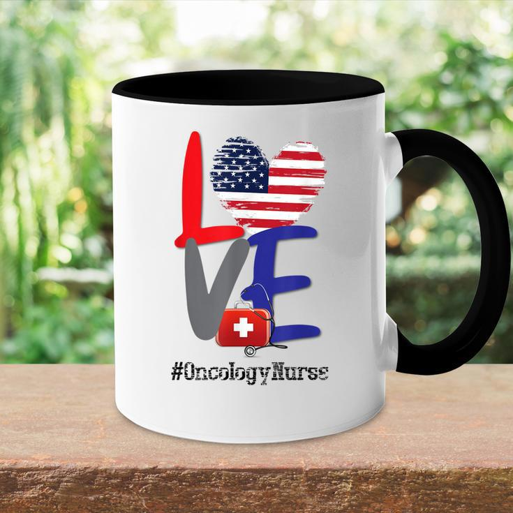 Oncology Nurse Rn 4Th Of July Independence Day American Flag Accent Mug