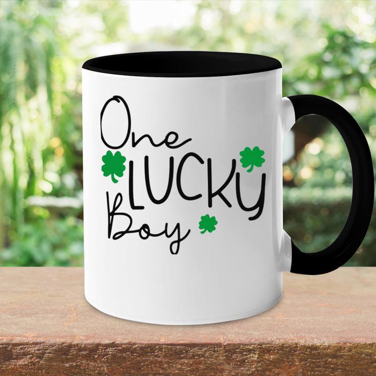 One Lucky Boy Funny St Patrick Day Accent Mug