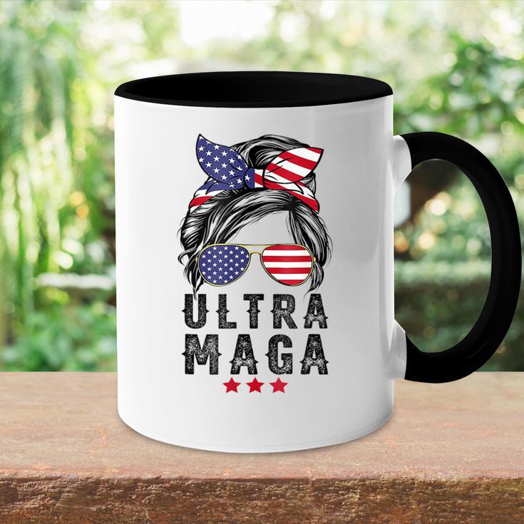 Pro Trump Ultra Mega Messy Bun V2 Accent Mug