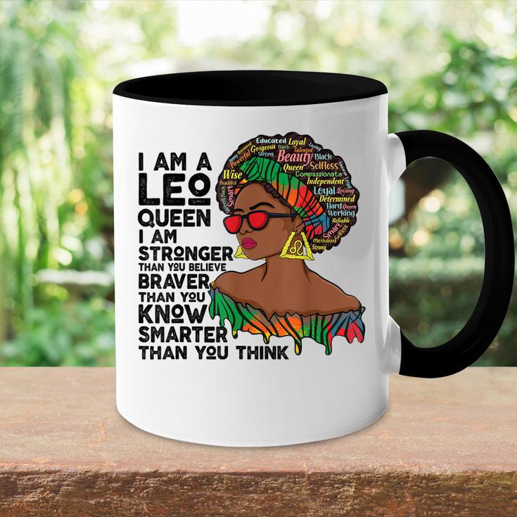 Proud Afro Leo Queen July August Birthday Leo Zodiac Sign Accent Mug