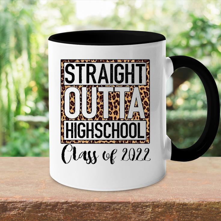 Straight Outta High School Class Of 2022 Graduation Boy Girl Accent Mug