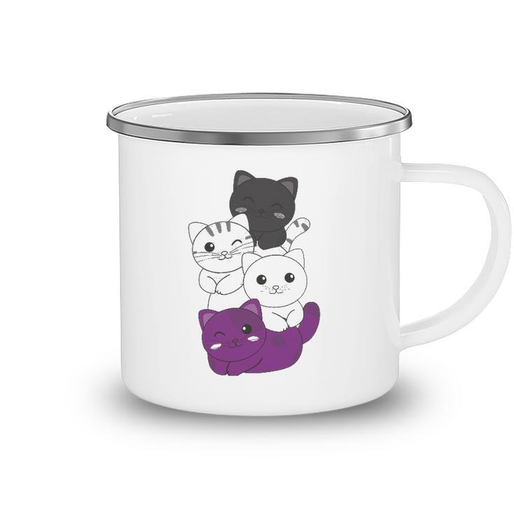 Asexual Flag Pride Lgbtq Cats Asexual Cat Camping Mug