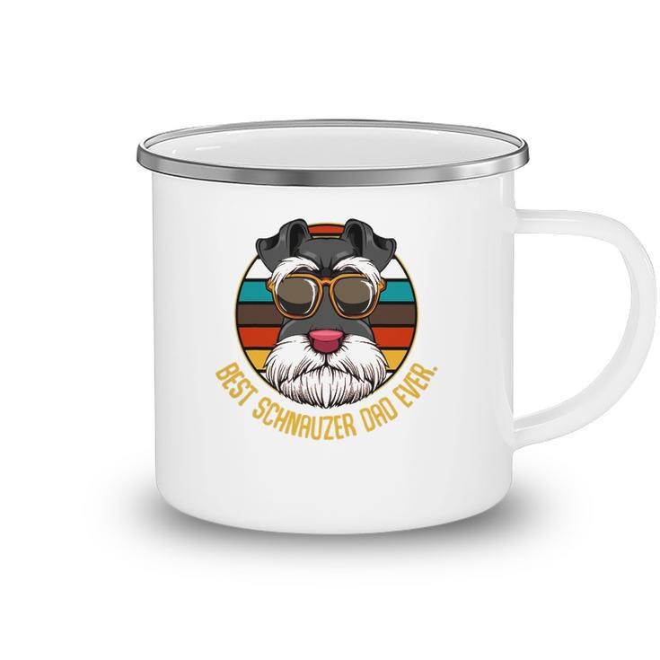 Best Schnauzer Dad Ever Funny Dog Animal Lover Quotes Camping Mug