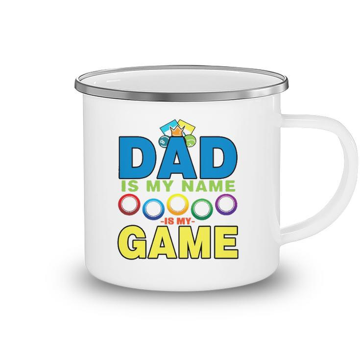 Dad Lucky Bingo Player Dadfathers Day Funny Camping Mug