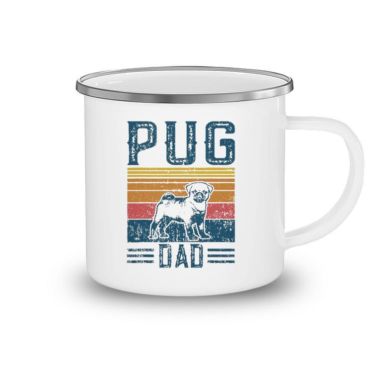 Dog Pug Papa - Vintage Pug Dad Camping Mug
