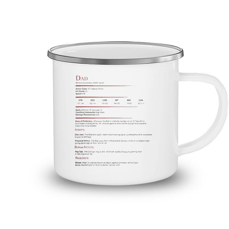 Dungeons And Rpg Dragons Dad Stat Fathers Day Camping Mug