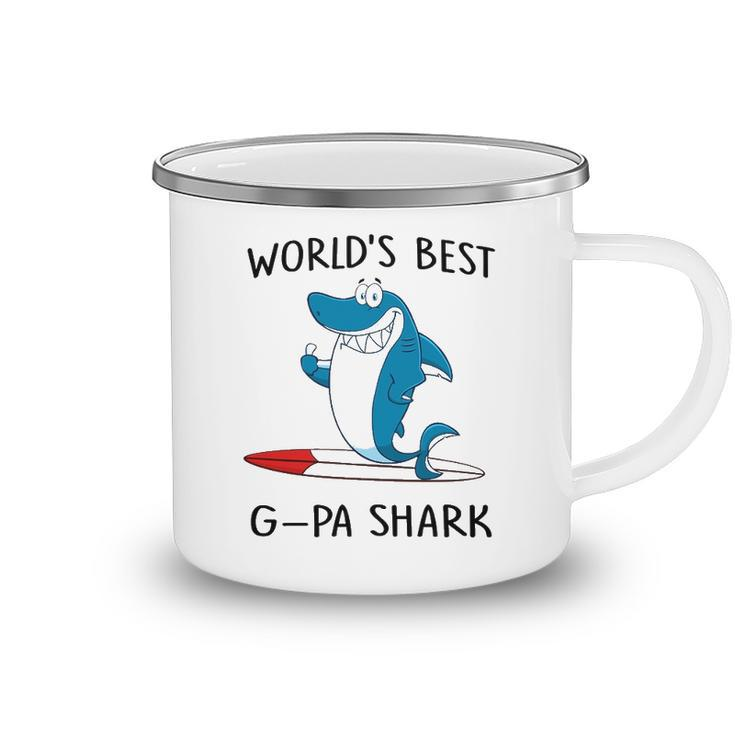 G Pa Grandpa Gift   Worlds Best G Pa Shark Camping Mug
