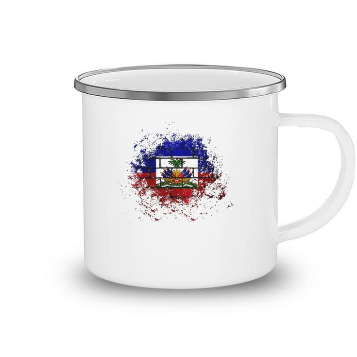 Haiti Haitian Flag Day Proud Country Love Ayiti Camping Mug