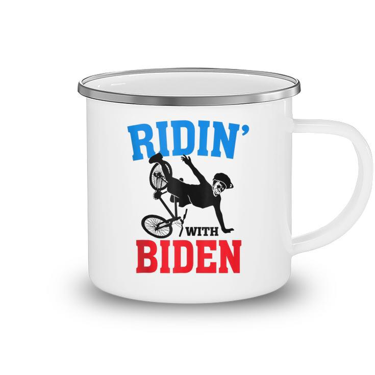 Joe Biden Falling With Biden Funny Ridin With Biden V3 Camping Mug