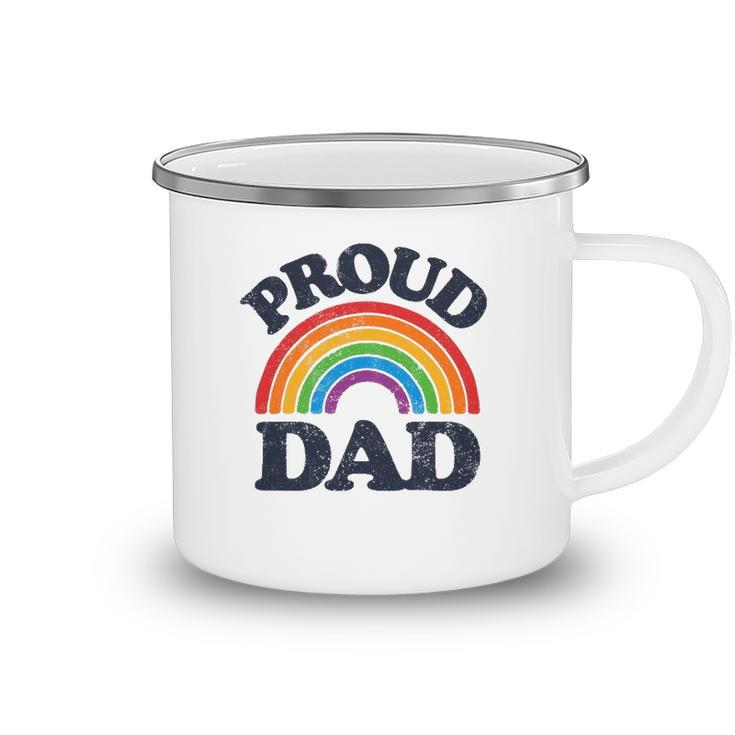 Lgbtq Proud Dad Gay Pride Lgbt Ally Rainbow Fathers Day Camping Mug