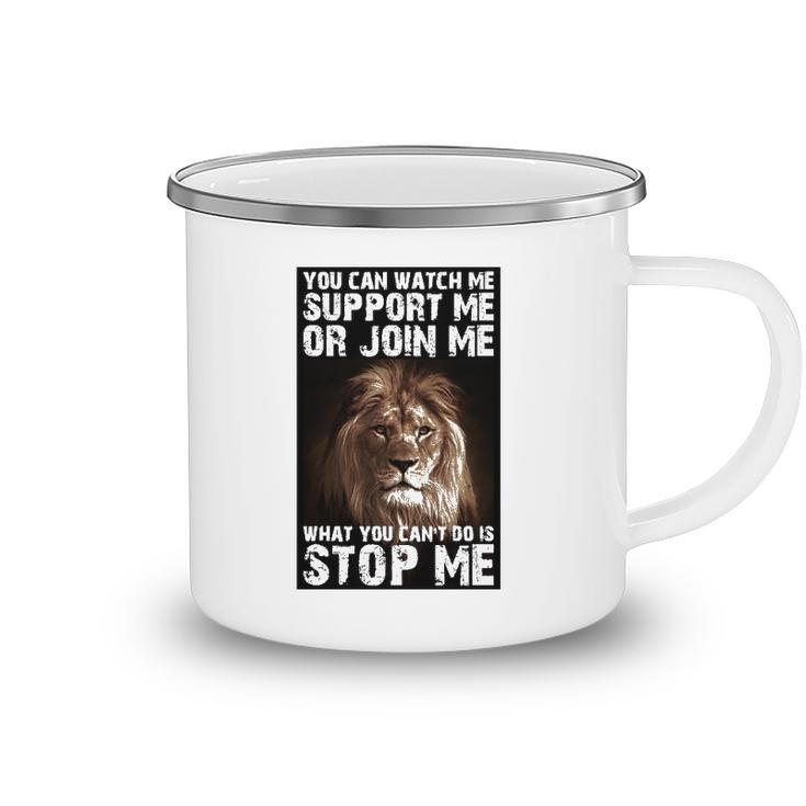 Lion Dont Stop Me Camping Mug