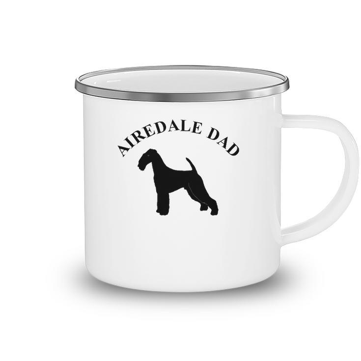 Mens Airedale Dad Airedale Terrier Owner Gift Camping Mug