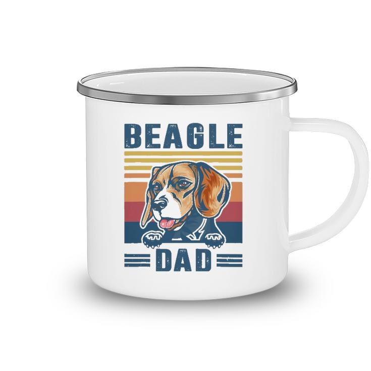 Mens Beagle Dad Father Retro Beagle Gifts Dog Dad Camping Mug