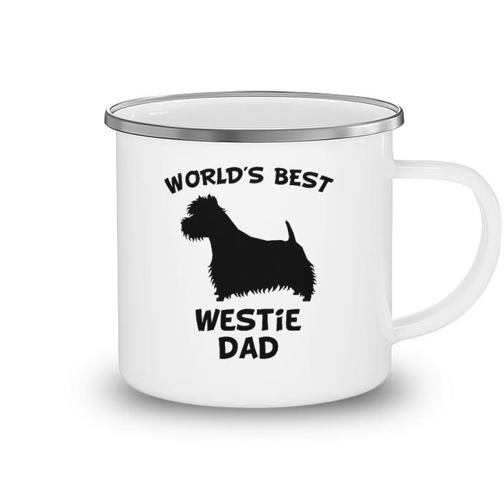 Mens Worlds Best Westie Dad Dog Owner Camping Mug