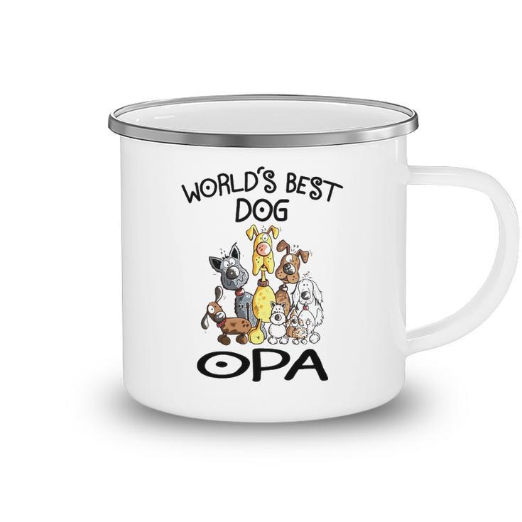 Opa Grandpa Gift   Worlds Best Dog Opa Camping Mug