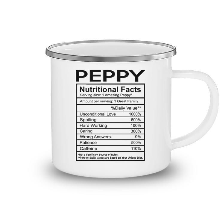 Peppy Grandpa Gift   Peppy Nutritional Facts Camping Mug