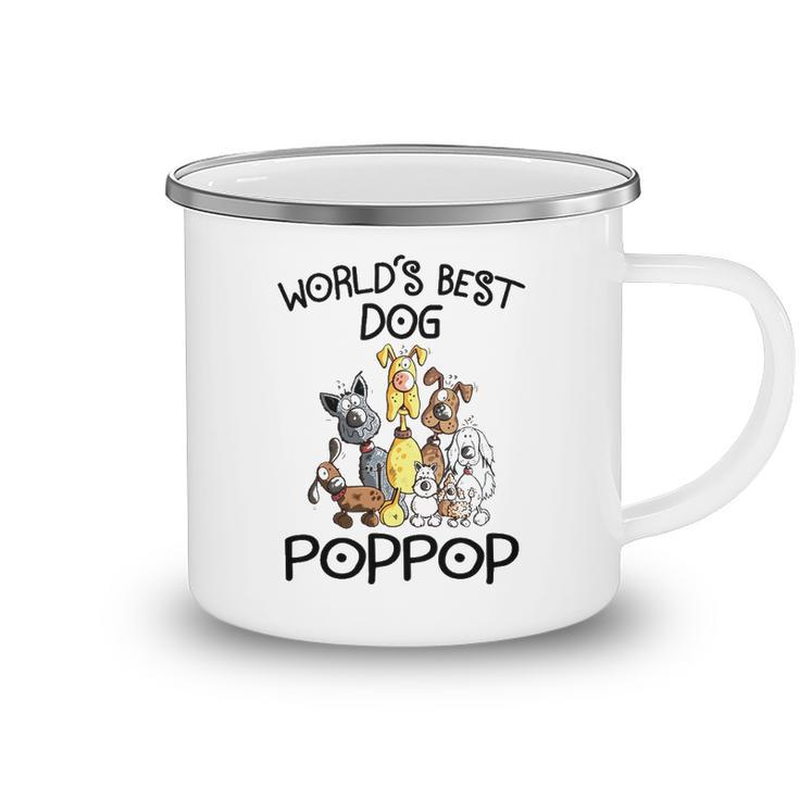 Poppop Grandpa Gift   Worlds Best Dog Poppop Camping Mug
