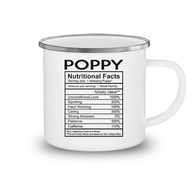 Poppy Grandpa Gift   Poppy Nutritional Facts Camping Mug