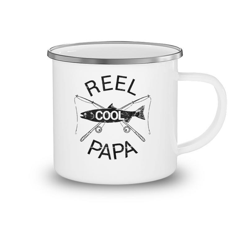 Reel Cool Papa Funny Fathers Day Gift Fishing Grandpa Dad Camping Mug