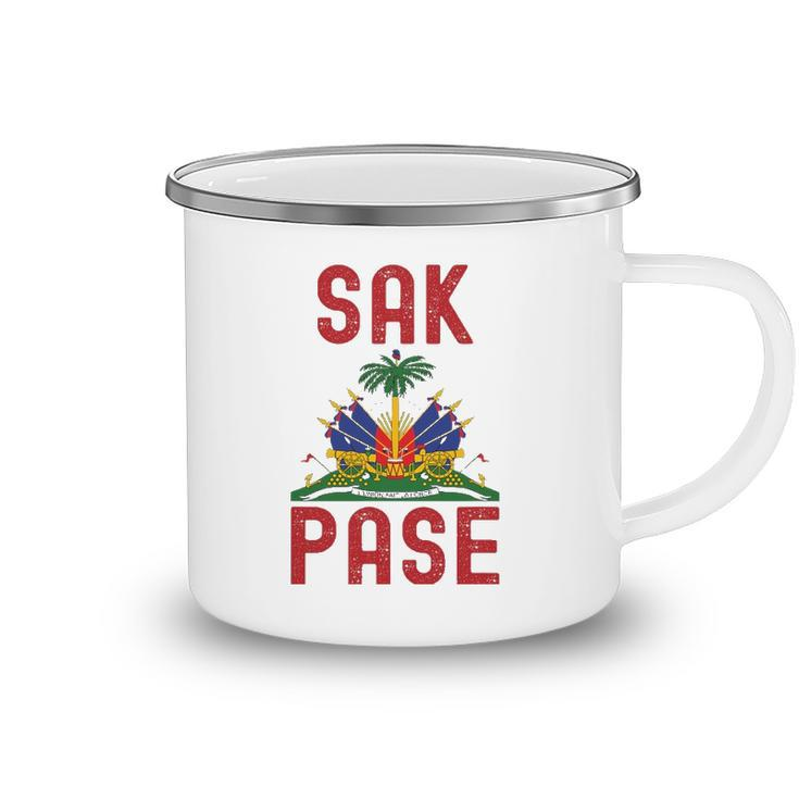 Sak Pase Haitian Flag Haitian Phrases Camping Mug