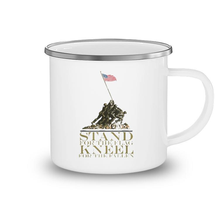 Stand For The Flag Kneel For The Fallen Patriotic Camping Mug