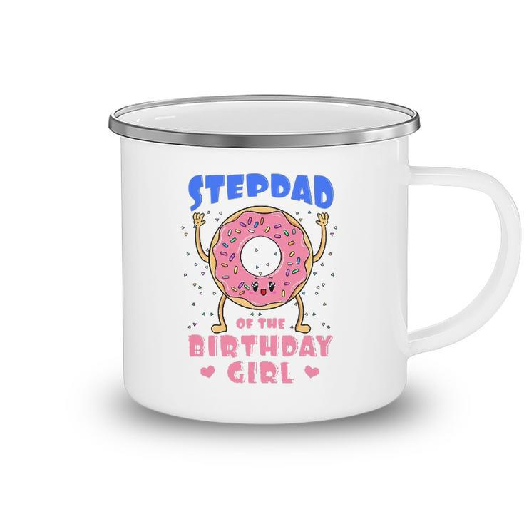 Stepdad Of The Birthday Girl Donut Bday Party Stepfather Camping Mug