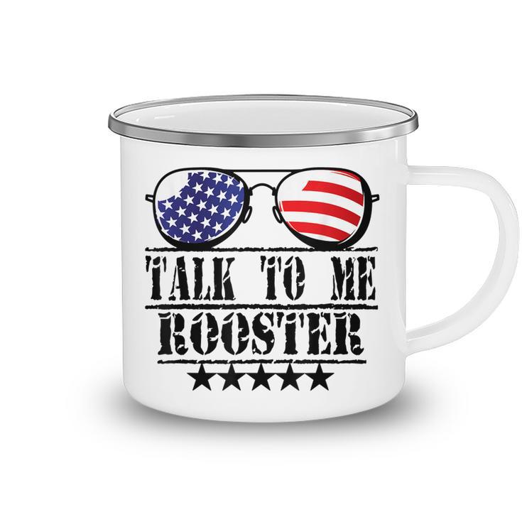 Talk To Me Rooster Camping Mug