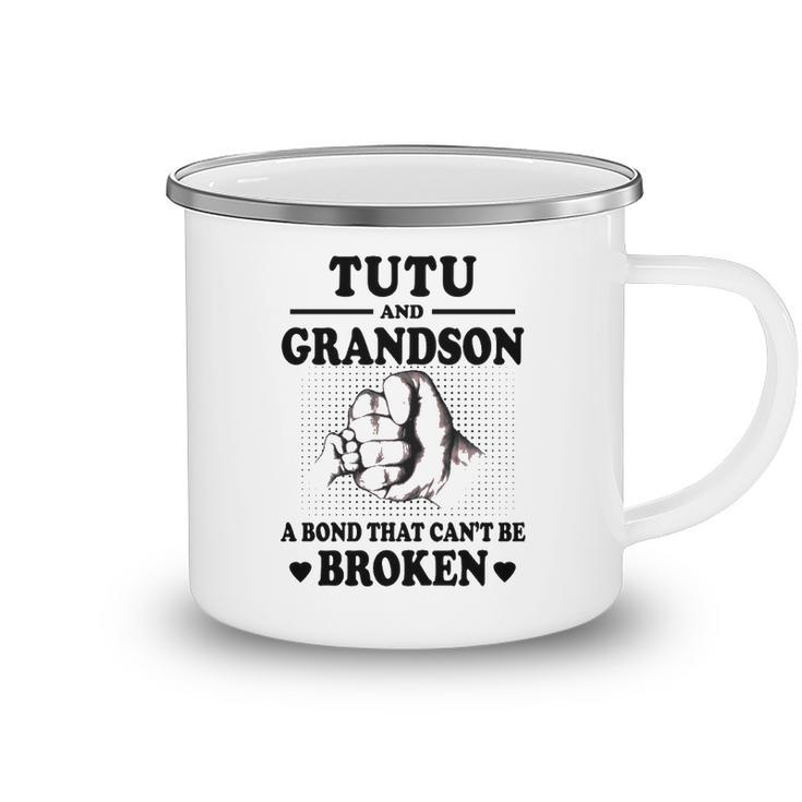 Tutu Grandpa Gift   Tutu And Grandson A Bond That Cant Be Broken Camping Mug