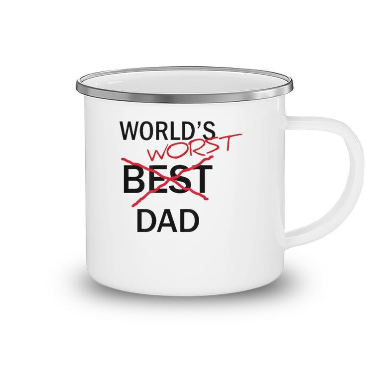 Worlds Worst Dad Funny Fathers Day Gag Gift Camping Mug
