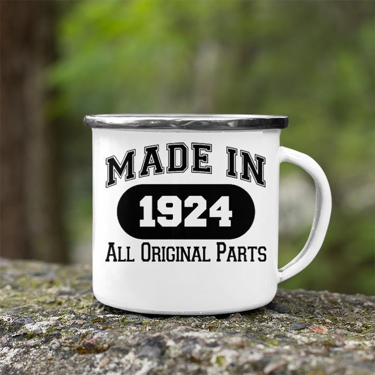 1924 Birthday Made In 1924 All Original Parts Camping Mug