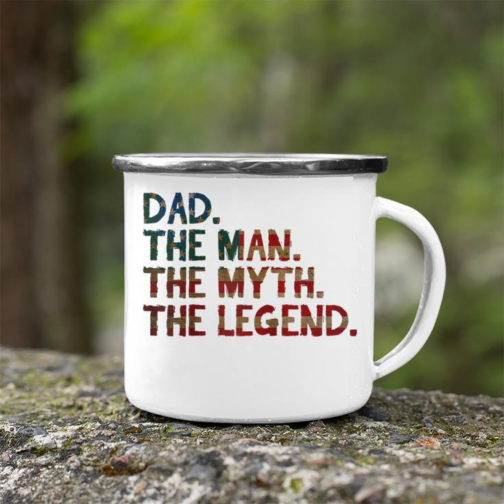 4Th Of July Fathers Day Gift - Dad The Man The Myth Camping Mug