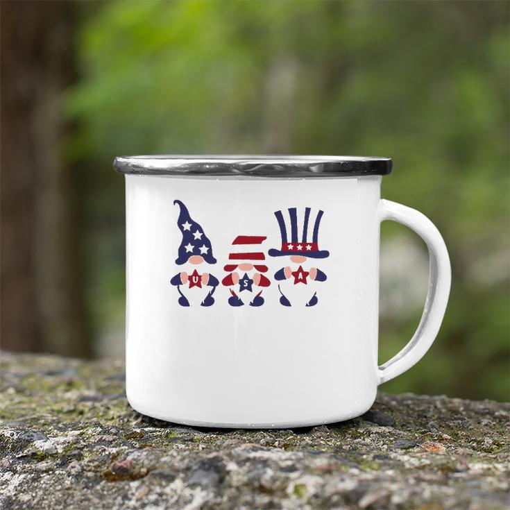 4Th Of July Patriotic Gnomes American Usa Flag Camping Mug
