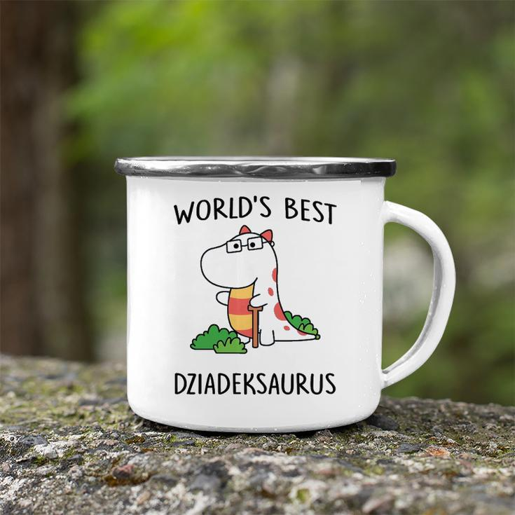 Dziadek Grandpa Gift Worlds Best Dziadeksaurus Camping Mug