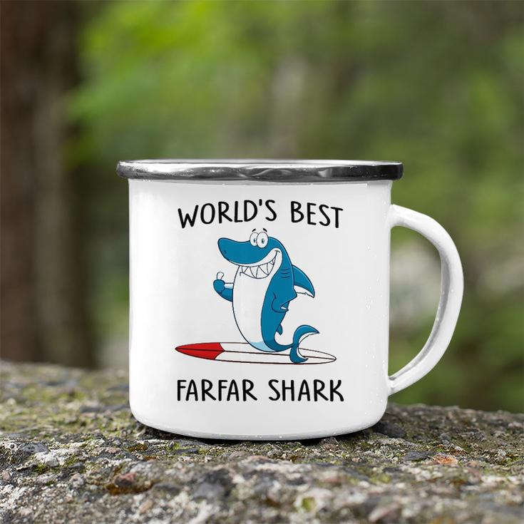Farfar Grandpa Gift Worlds Best Farfar Shark Camping Mug