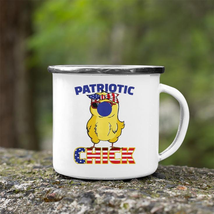 Fourth Of July 4Th Cute Patriotic Chick American Flag Gift Camping Mug