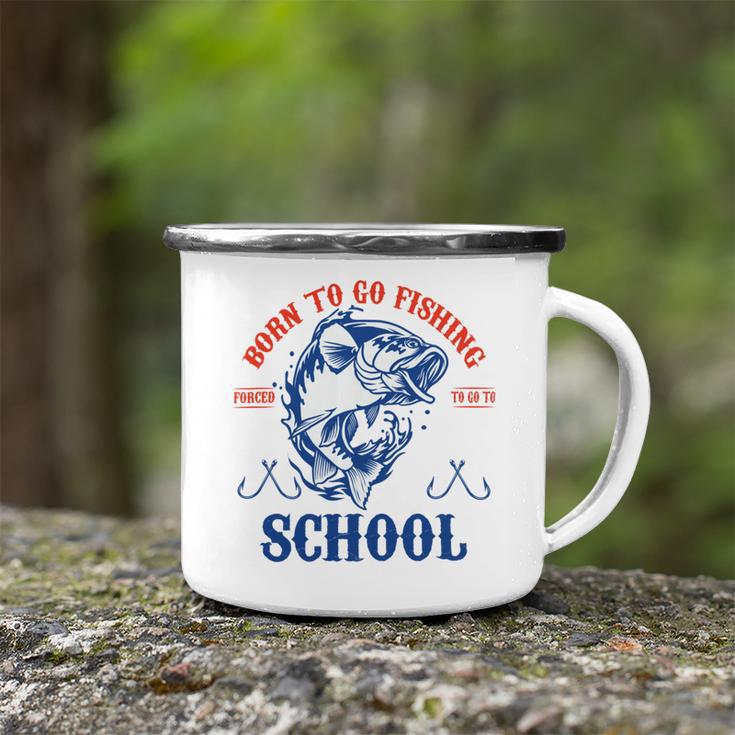 Funny Born To Go Fishing Bass Fish Fisherman Boys Kids Camping Mug