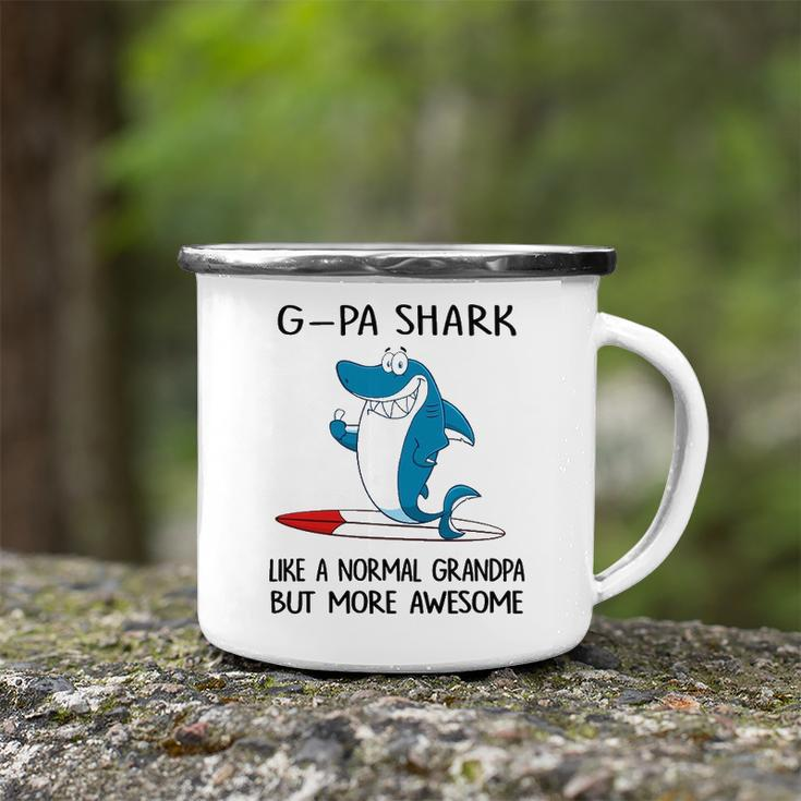 G Pa Grandpa Gift G Pa Shark Like A Normal Grandpa But More Awesome Camping Mug