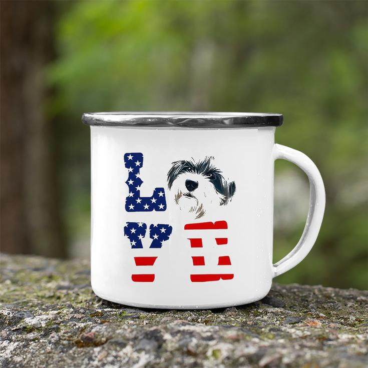 Havanese Love Dog American Flag 4Th Of July Usa Camping Mug