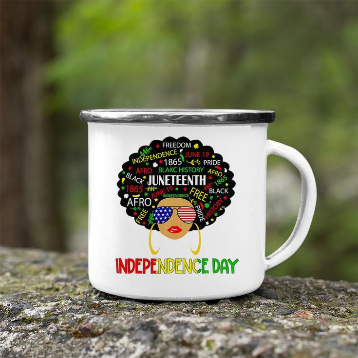 Is My Independence Day Black Women 4Th Of July Juneteenth T-Shirt Camping Mug