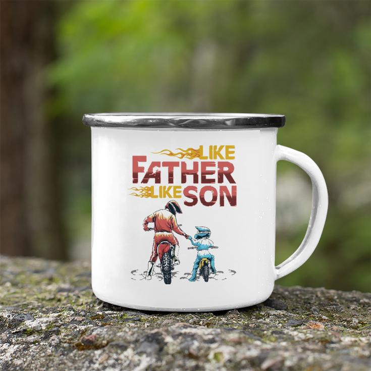 Like Dad Like Son Motocross Dirt Bike Fathers Day Camping Mug