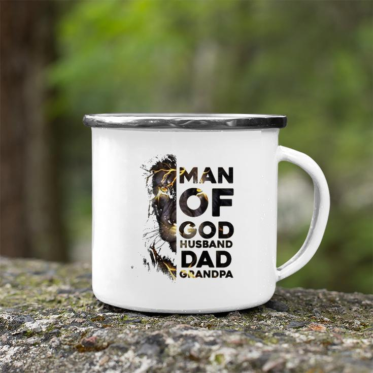 Lion Man Of God Husband Dad Grandpa Fathers Day Camping Mug