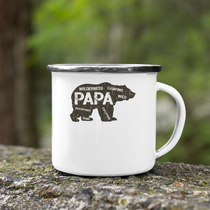 Mens Papa Camping Bear Top Camper Grandpa Gifts For Men Camping Mug