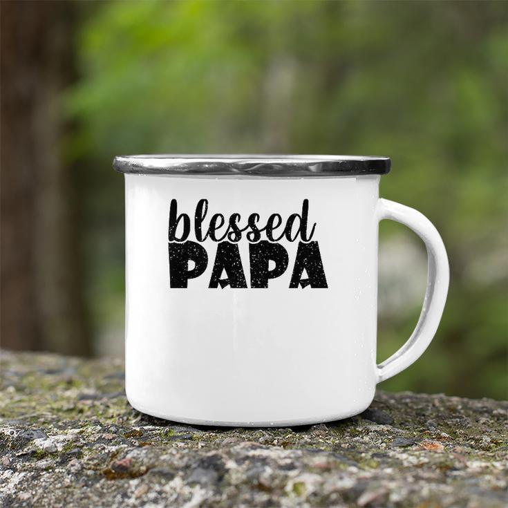 Mens Papa Grandpa Proud New Dad Blessed Papa Fathers Day Camping Mug