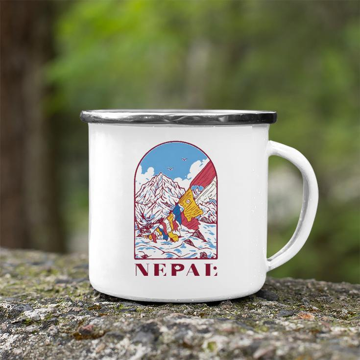 Nepal Himalayan Mountain Prayer Flags Camping Mug