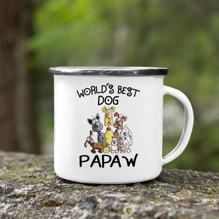Papaw Grandpa Gift Worlds Best Dog Papaw Camping Mug