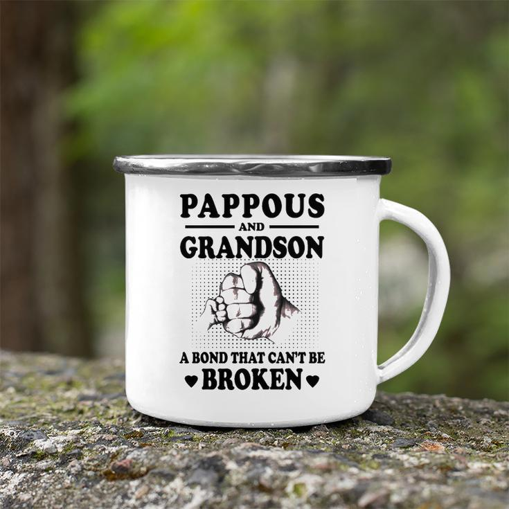Pappous Grandpa Gift Pappous And Grandson A Bond That Cant Be Broken Camping Mug