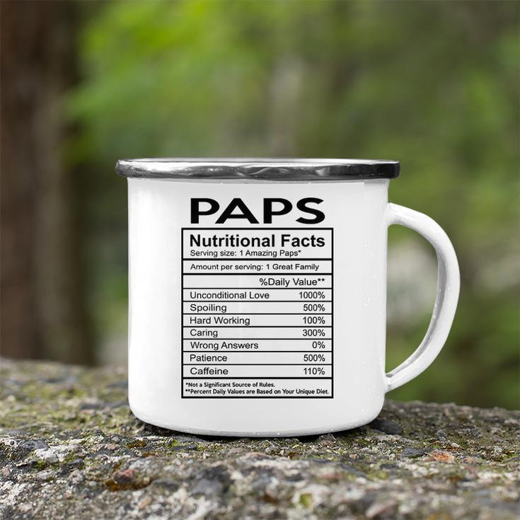 Paps Grandpa Gift Paps Nutritional Facts Camping Mug